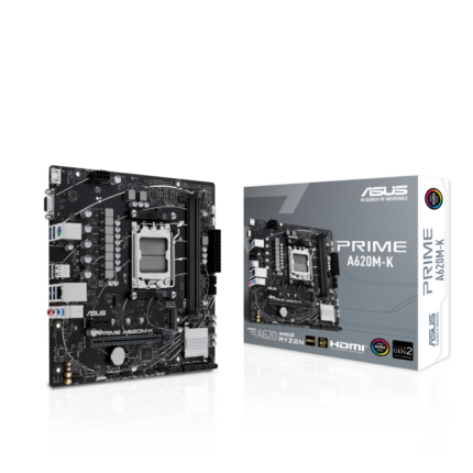 PLACA MADRE ASUS A620M-K PRIME (90-PRIME A620M-K) SOCKET AM5, RAM DDR5 BUSS 7200OC MHZ